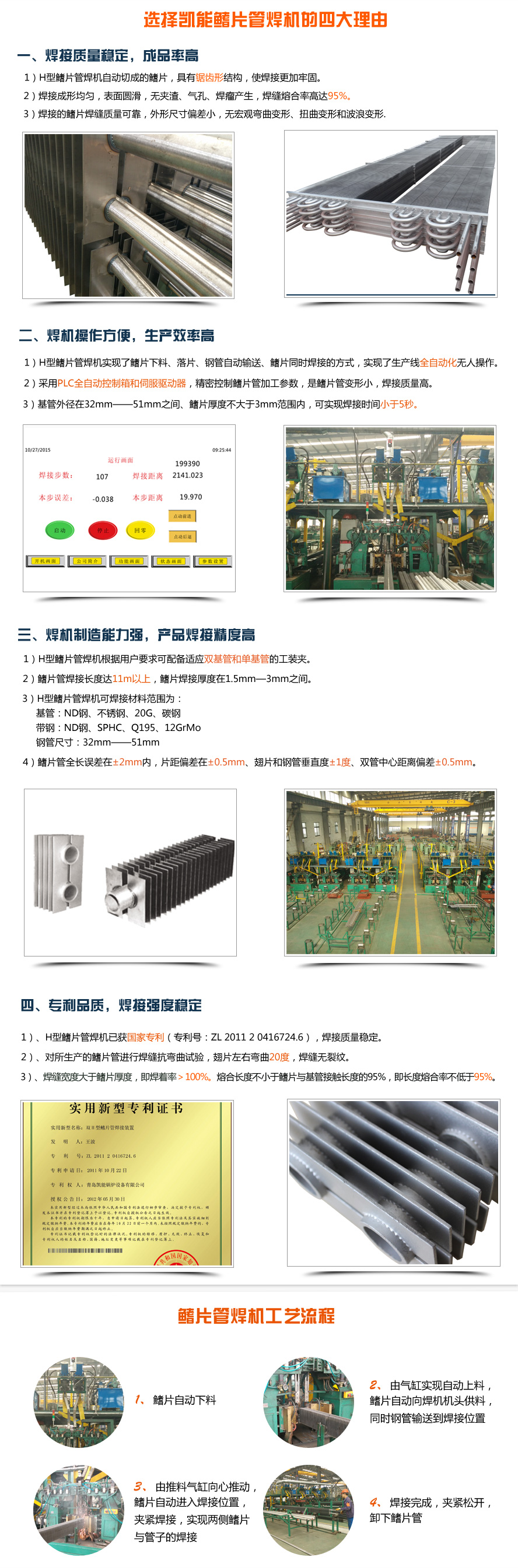 翅片管焊機(jī)工作流程