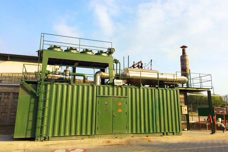 750kW 沼氣機組余熱鍋爐項目現(xiàn)場